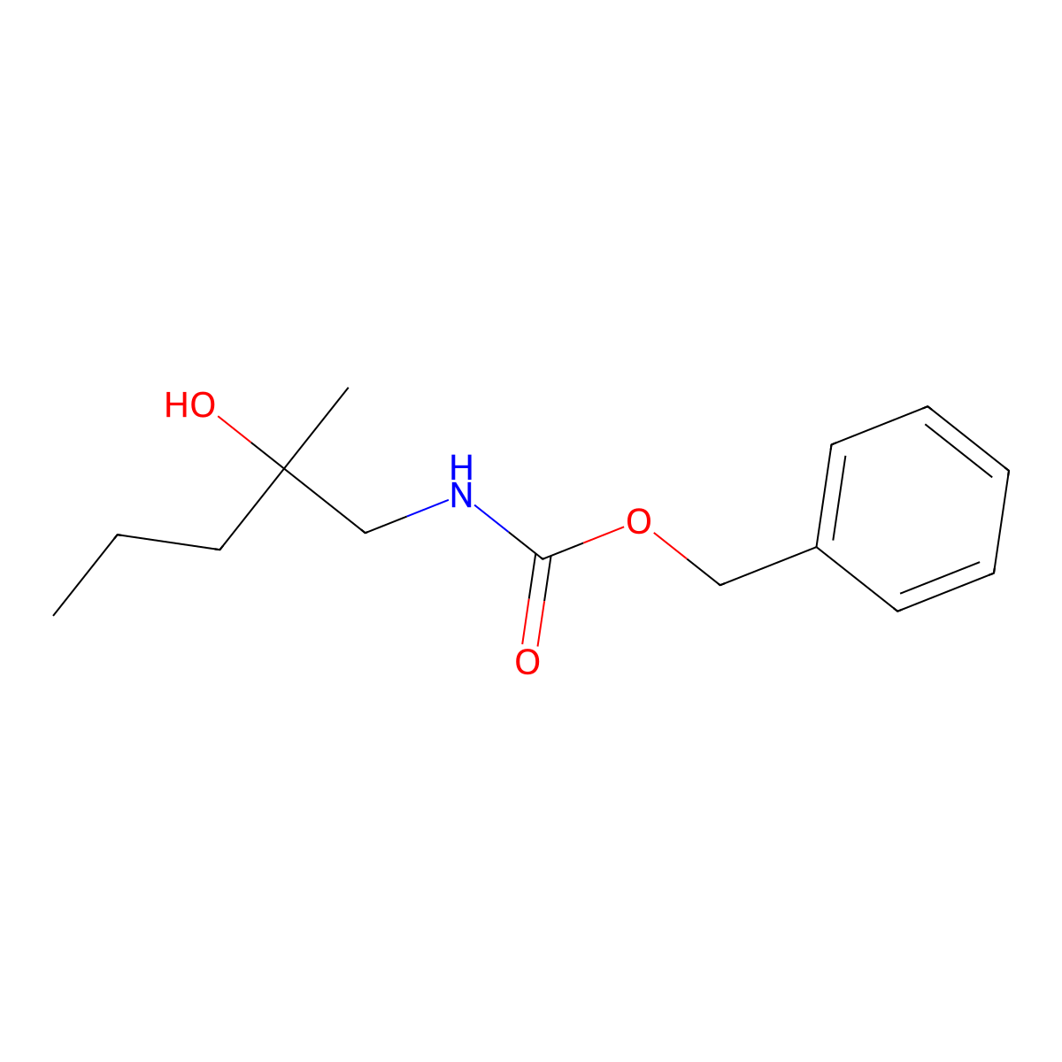 benzyl N-(2-hydroxy-2-methylpentyl)carbamate molecular structure, CAS 1698453-91-6