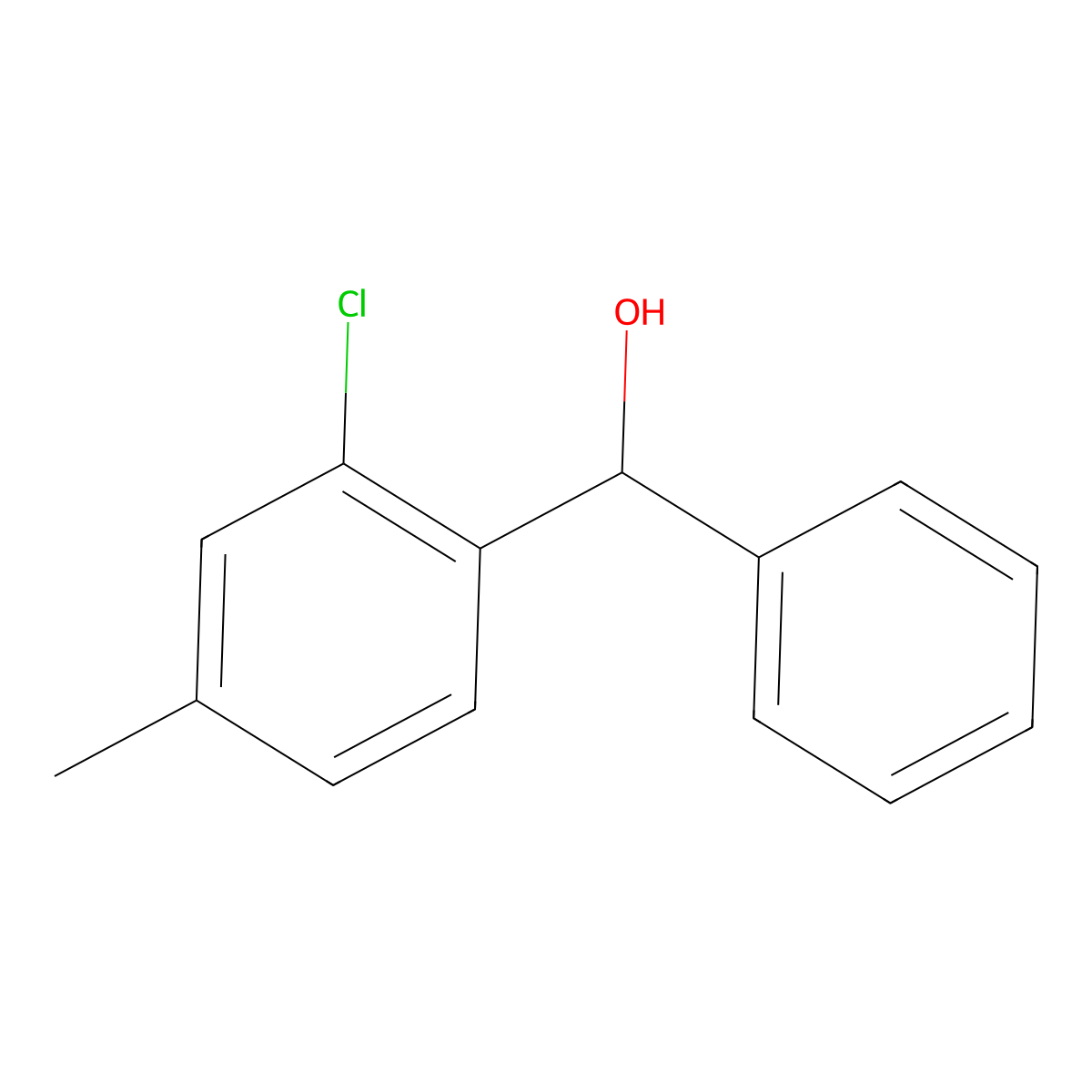 (2-Chloro-4-methylphenyl)(phenyl)methanol molecular structure, CAS 1698454-23-7