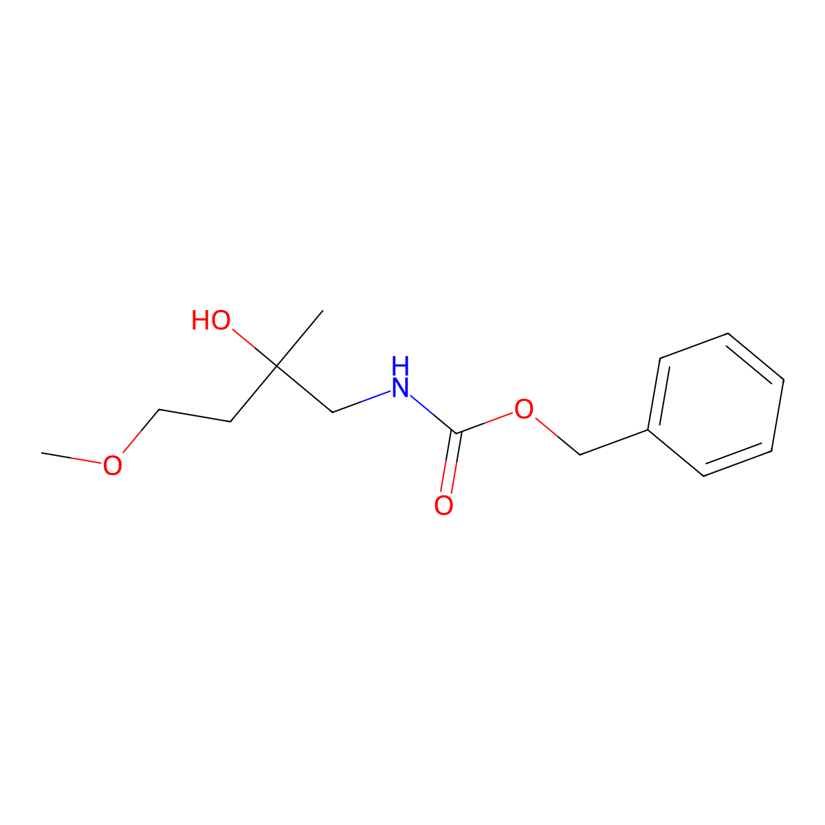 benzyl N-(2-hydroxy-4-methoxy-2-methylbutyl)carbamate molecular structure, CAS 1698466-29-3