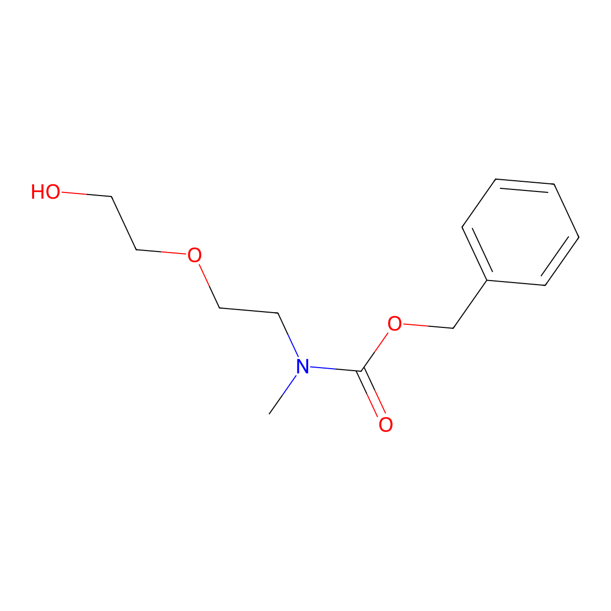 benzyl N-[2-(2-hydroxyethoxy)ethyl]-N-methylcarbamate molecular structure, CAS 1698486-12-2