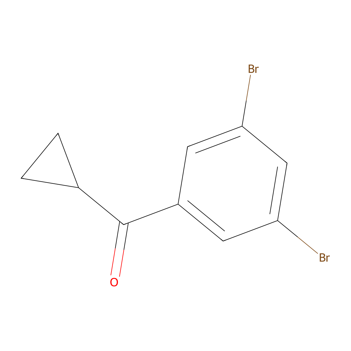 Cyclopropyl(3,5-dibromophenyl)methanone molecular structure, CAS 1698489-82-5