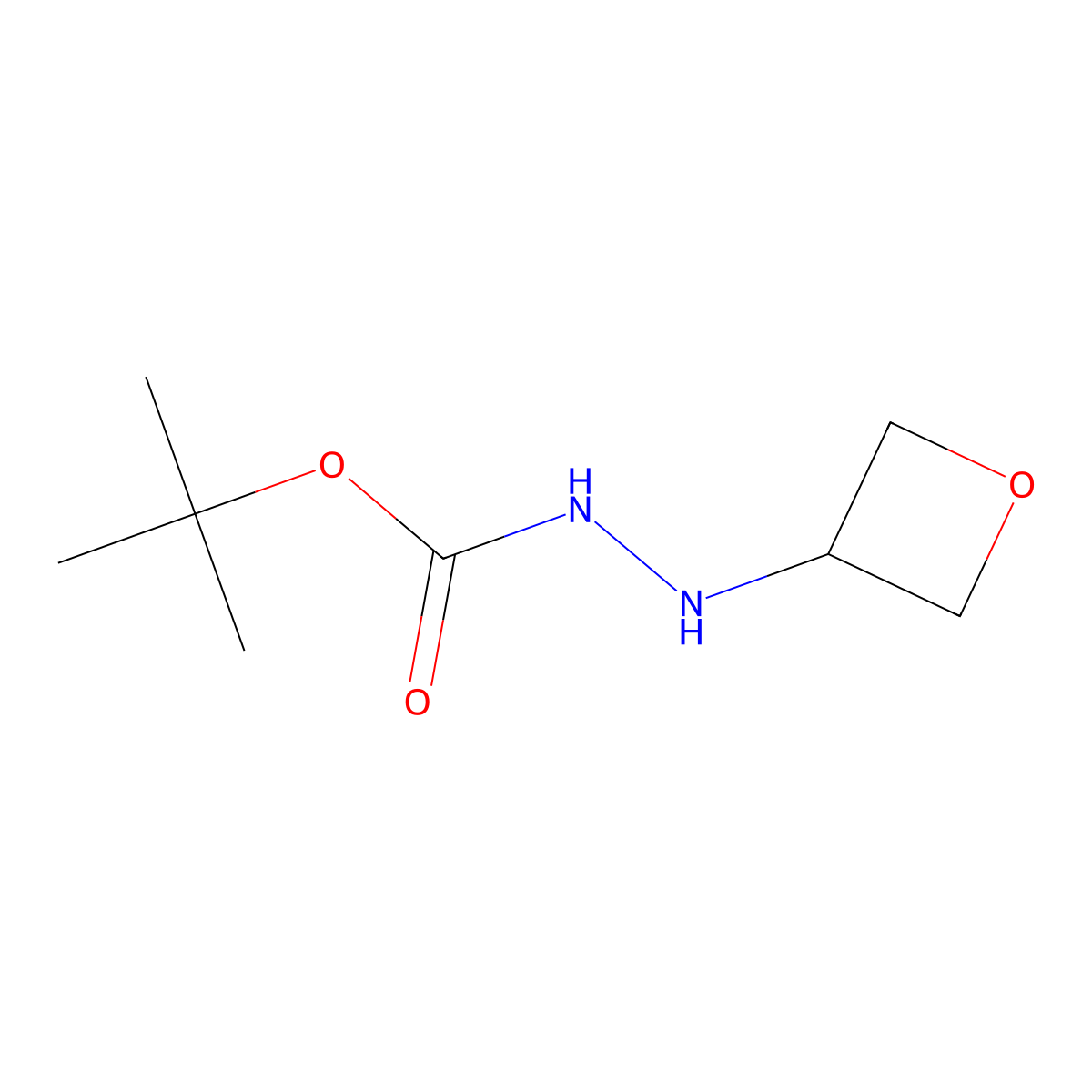 N'-Oxetan-3-yl-hydrazinecarboxylic acid tert-butyl ester molecular structure, CAS 1698492-94-2