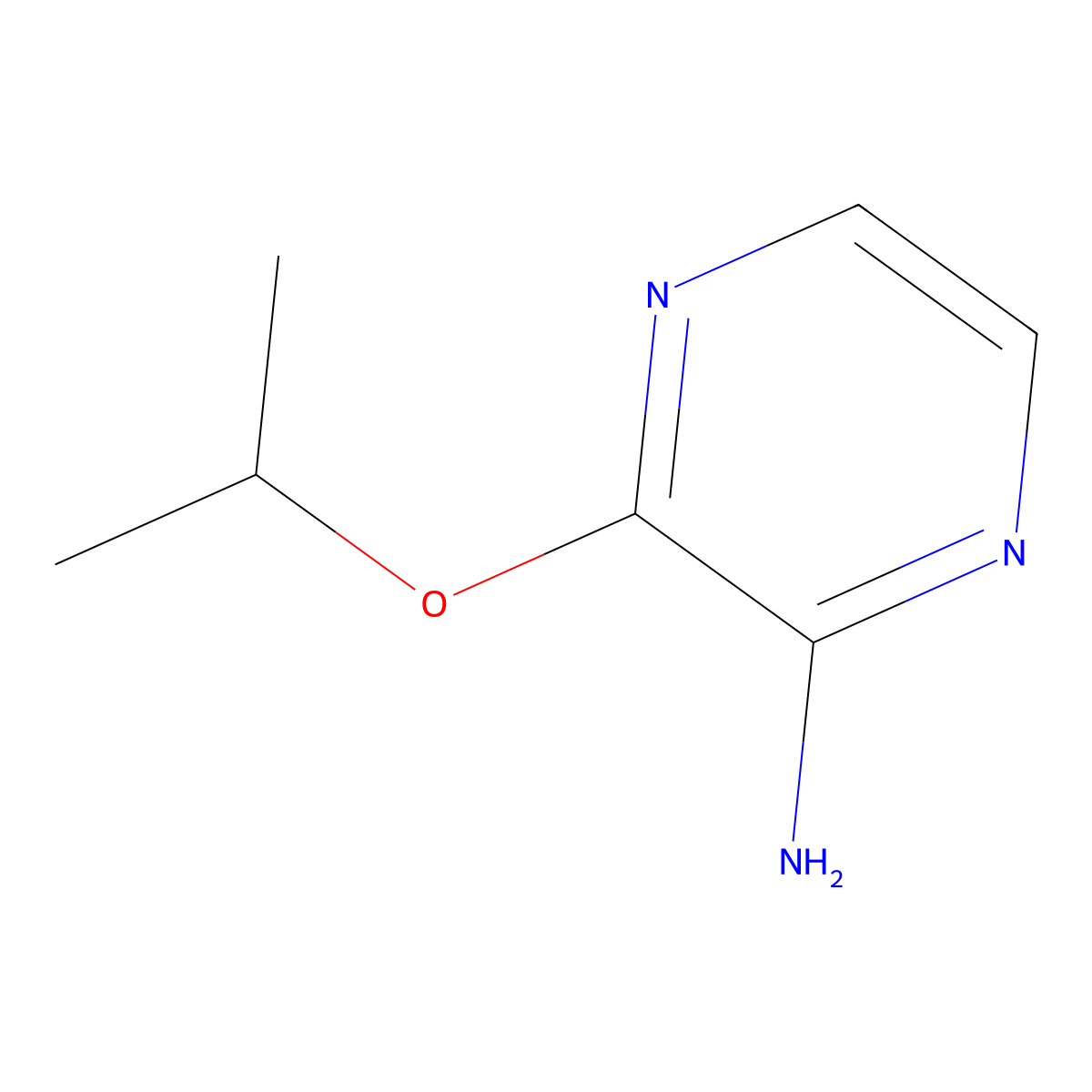 3-(Propan-2-yloxy)pyrazin-2-amine molecular structure, CAS 1698512-23-0