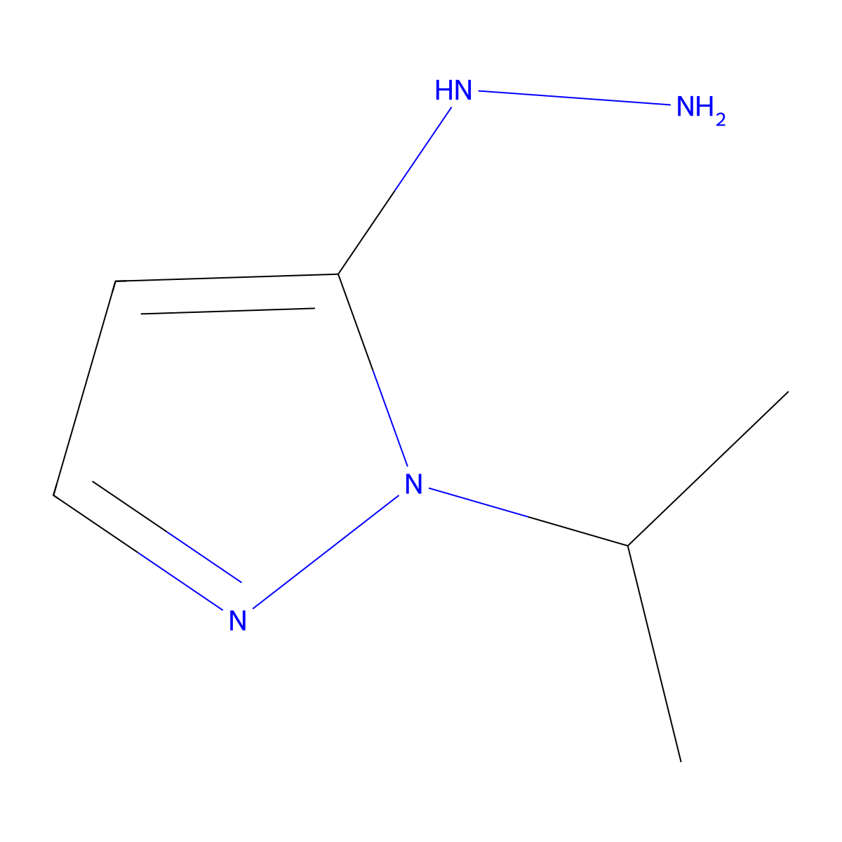 5-hydrazinyl-1-(propan-2-yl)-1H-pyrazole molecular structure, CAS 1698518-62-5