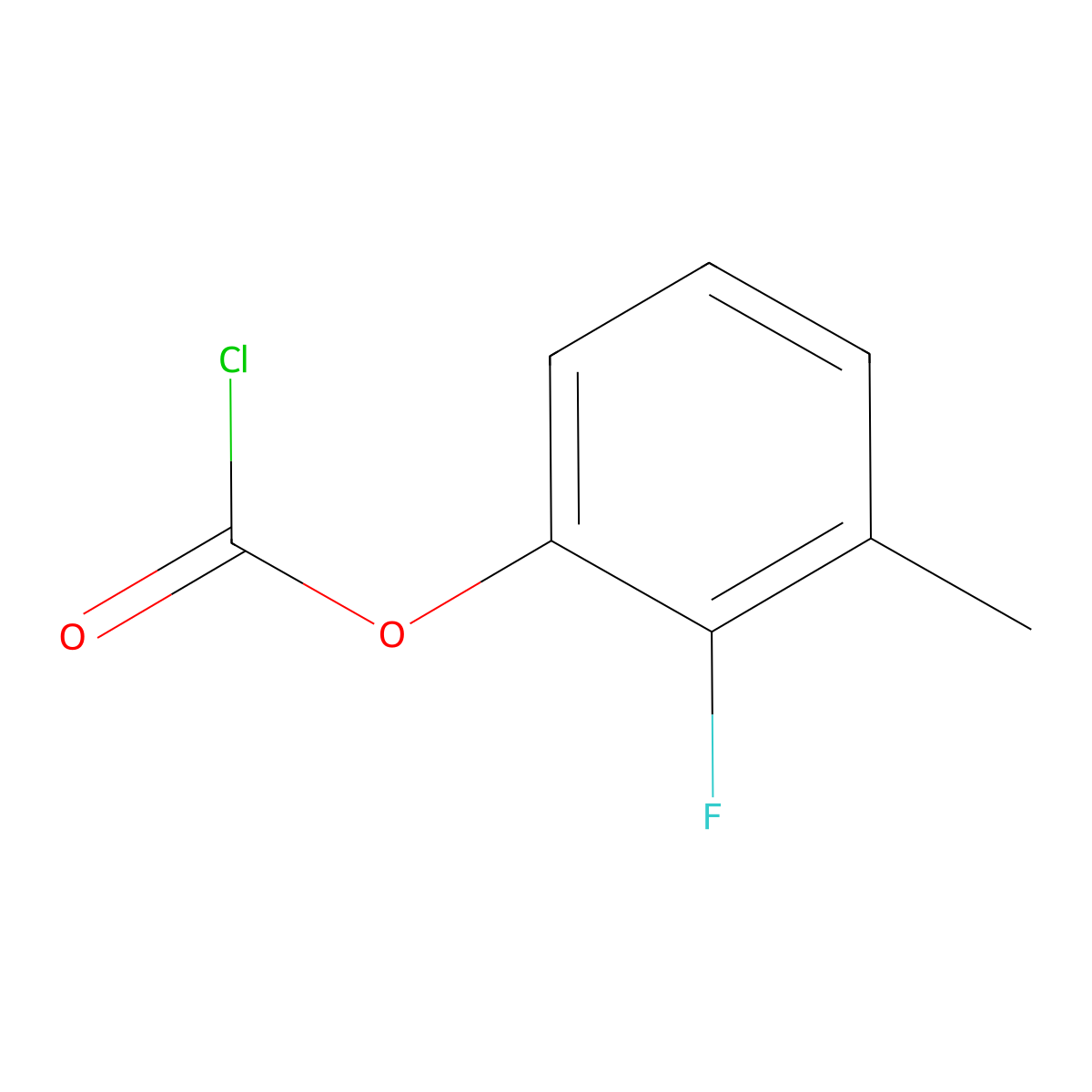 2-Fluoro-3-methylphenyl chloroformate molecular structure, CAS 1698531-73-5
