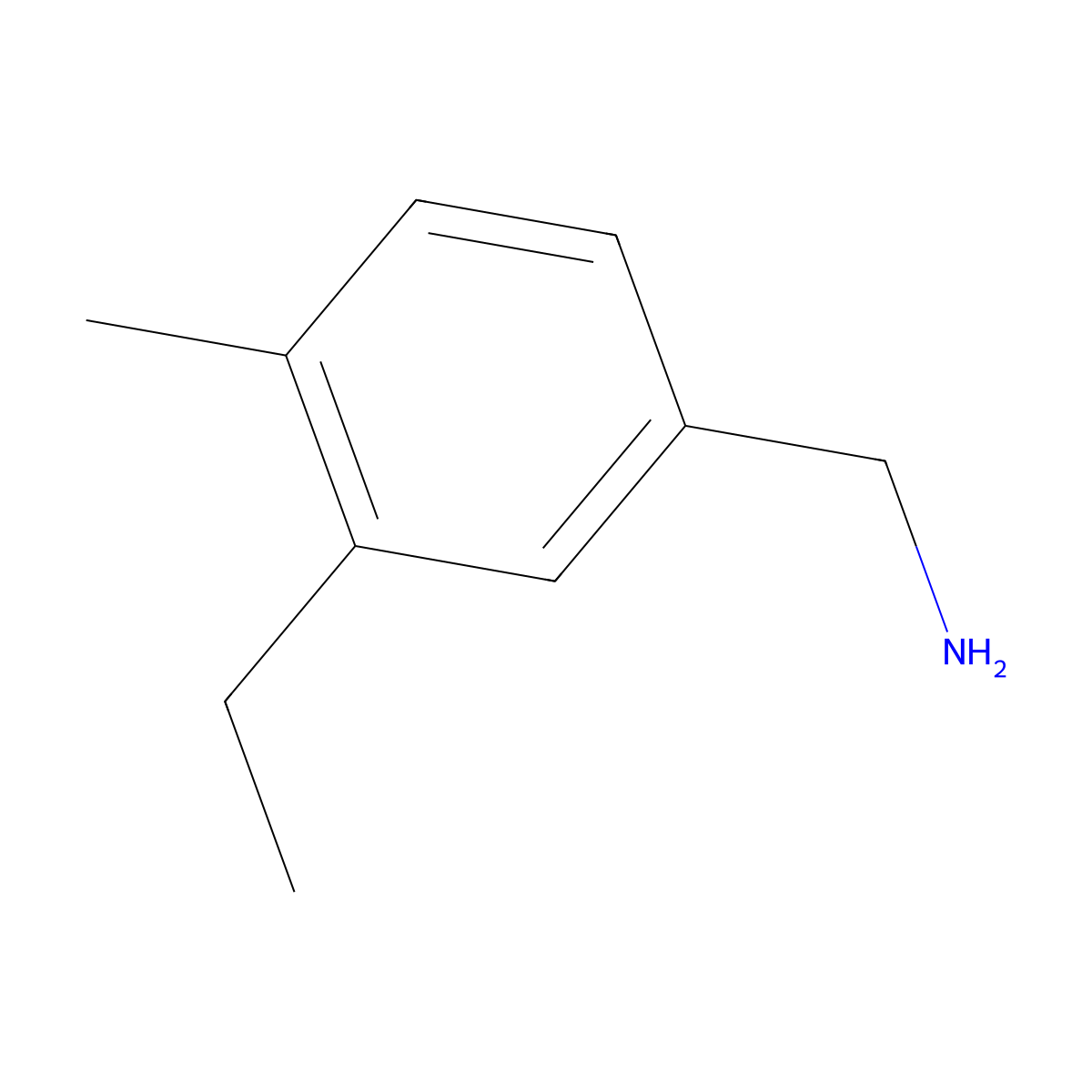 (3-Ethyl-4-methylphenyl)methanamine molecular structure, CAS 1698563-64-2