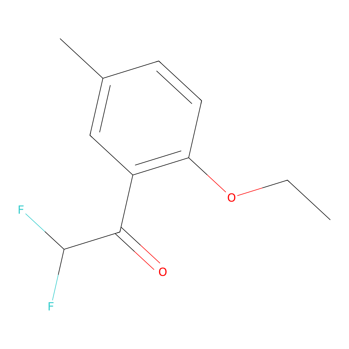 1-(2-Ethoxy-5-methylphenyl)-2,2-difluoroethanone molecular structure, CAS 1698589-29-5