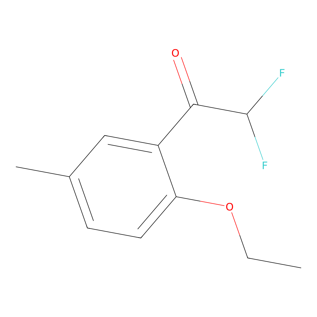 1-(2-Ethoxy-5-methylphenyl)-2,2-difluoroethanone molecular structure, CAS 1698589-29-5
