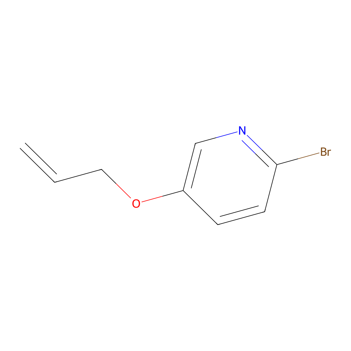 2-Bromo-5-(prop-2-en-1-yloxy)pyridine molecular structure, CAS 1698591-90-0