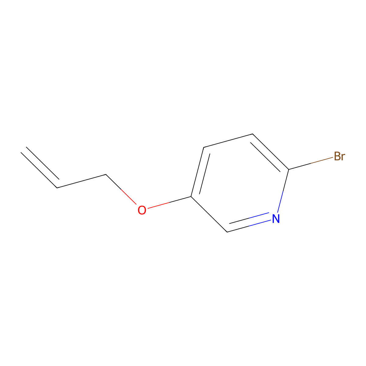 2-Bromo-5-(prop-2-en-1-yloxy)pyridine molecular structure, CAS 1698591-90-0