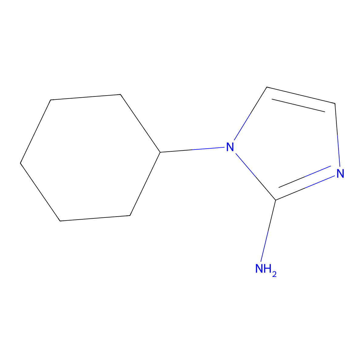 1-cyclohexyl-1H-imidazol-2-amine molecular structure, CAS 1698614-22-0