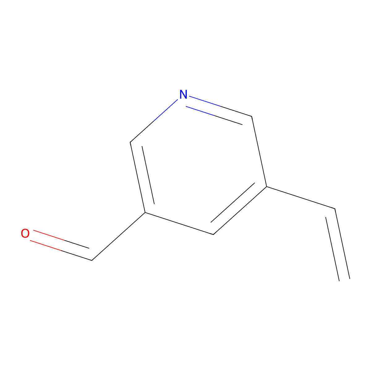 5-Ethenylpyridine-3-carbaldehyde molecular structure, CAS 1698615-95-0