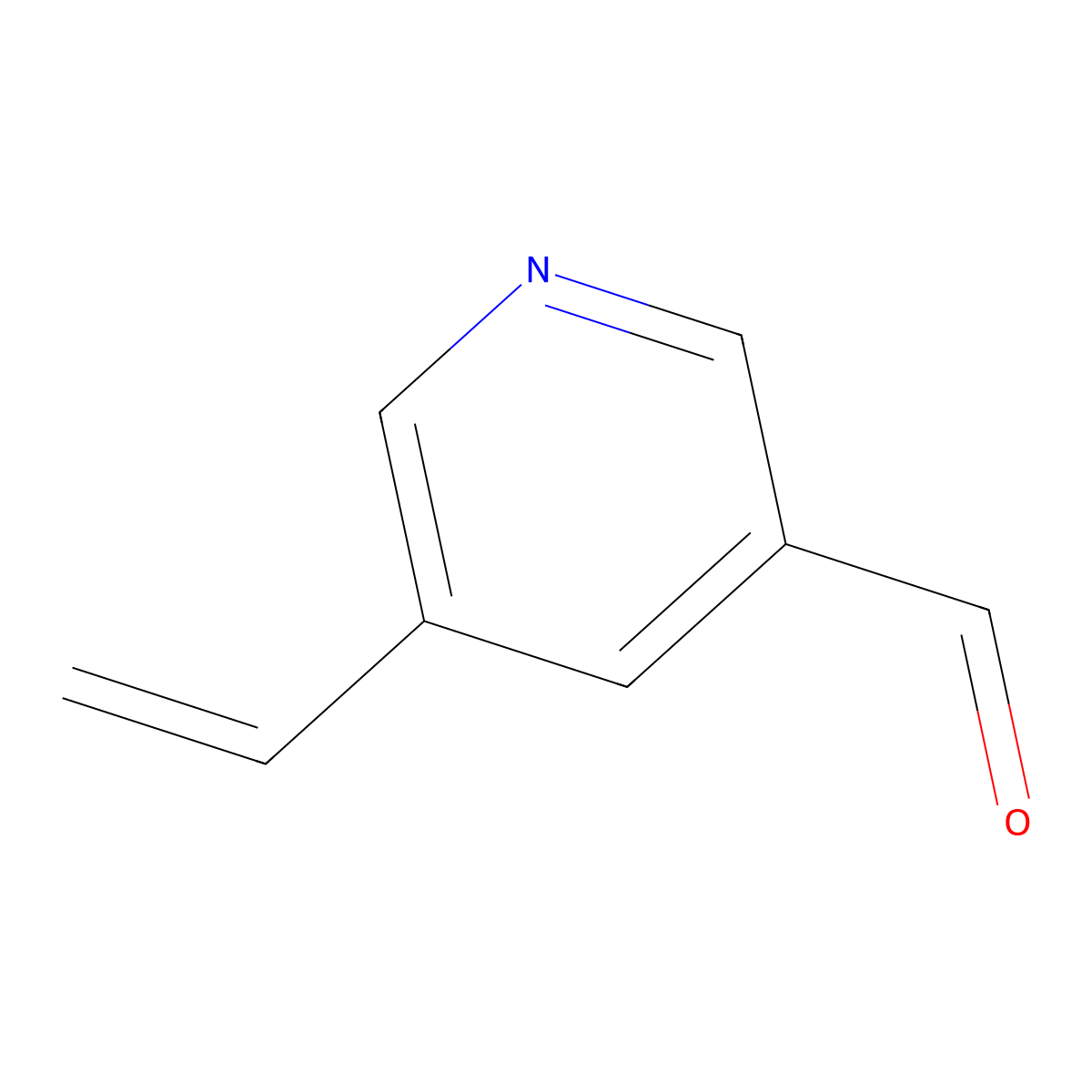 5-Ethenylpyridine-3-carbaldehyde molecular structure, CAS 1698615-95-0