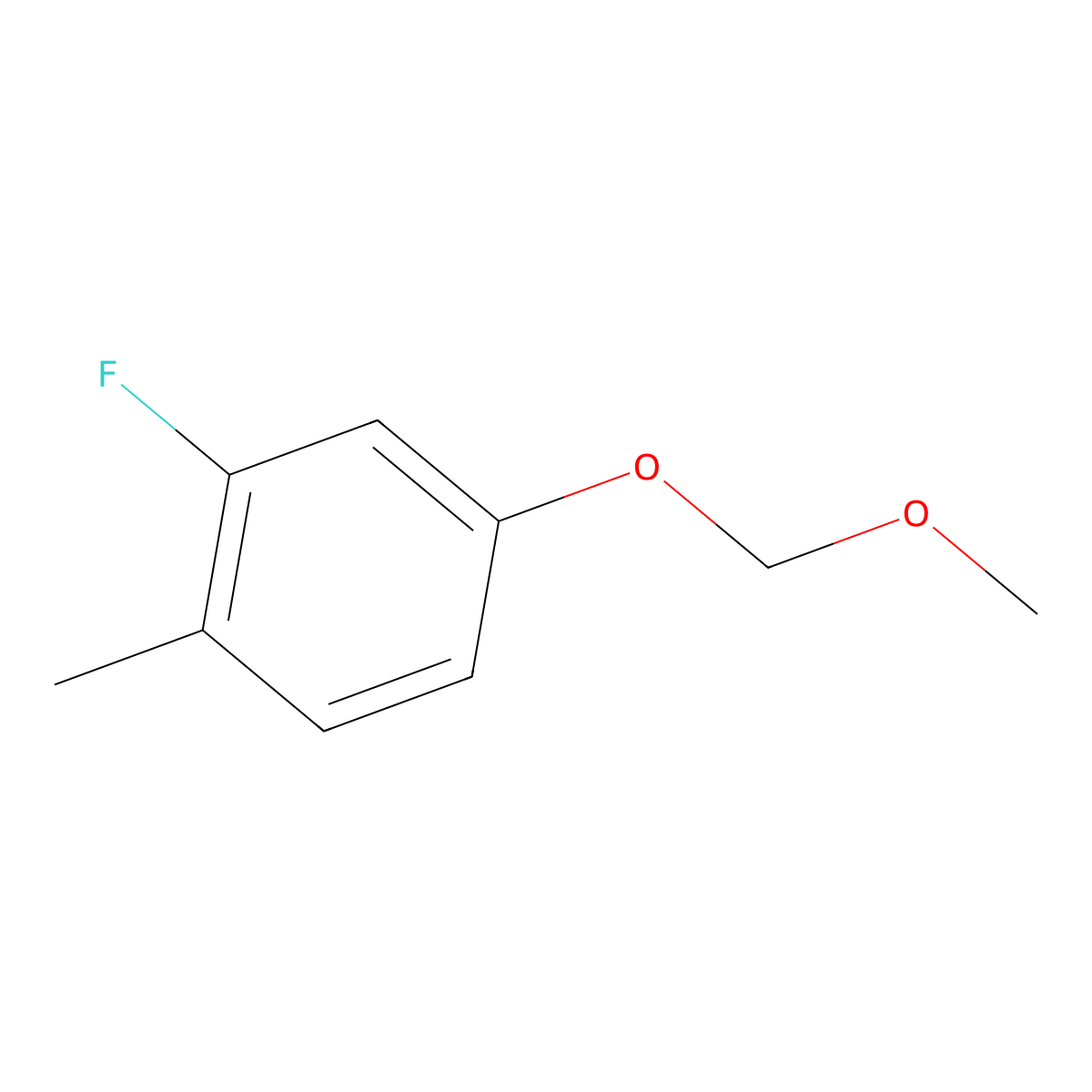 2-Fluoro-4-(methoxymethoxy)-1-methylbenzene molecular structure, CAS 1698618-45-9