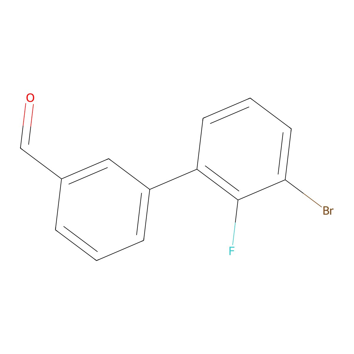 3'-Bromo-2'-fluoro-[1,1'-biphenyl]-3-carbaldehyde molecular structure, CAS 1698647-33-4