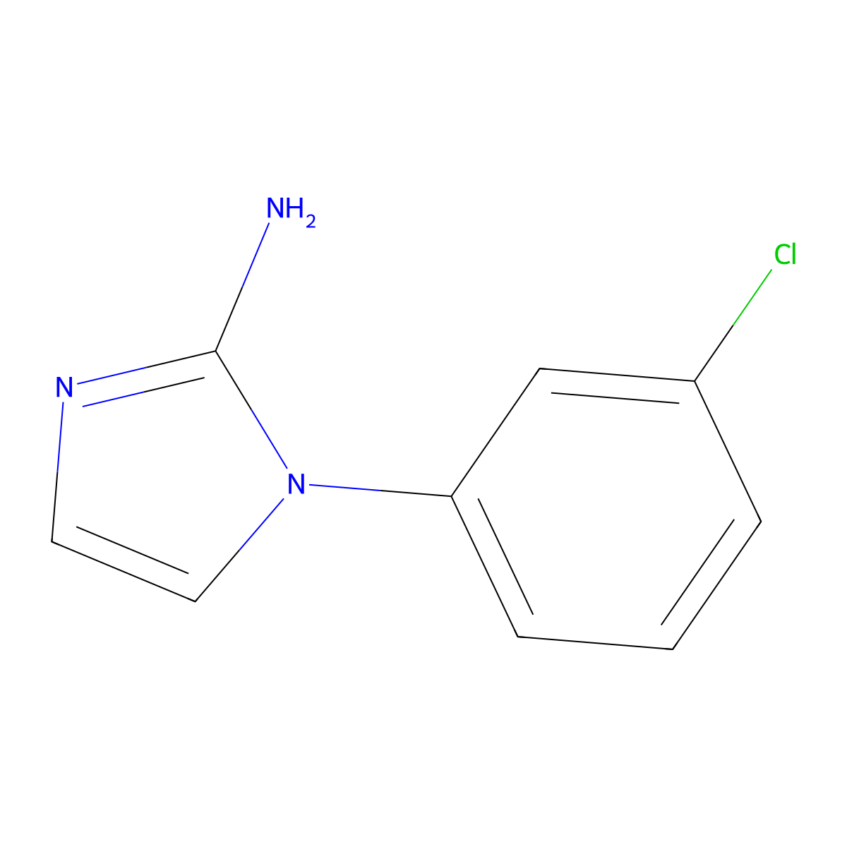1-(3-chlorophenyl)-1H-imidazol-2-amine molecular structure, CAS 1698675-45-4