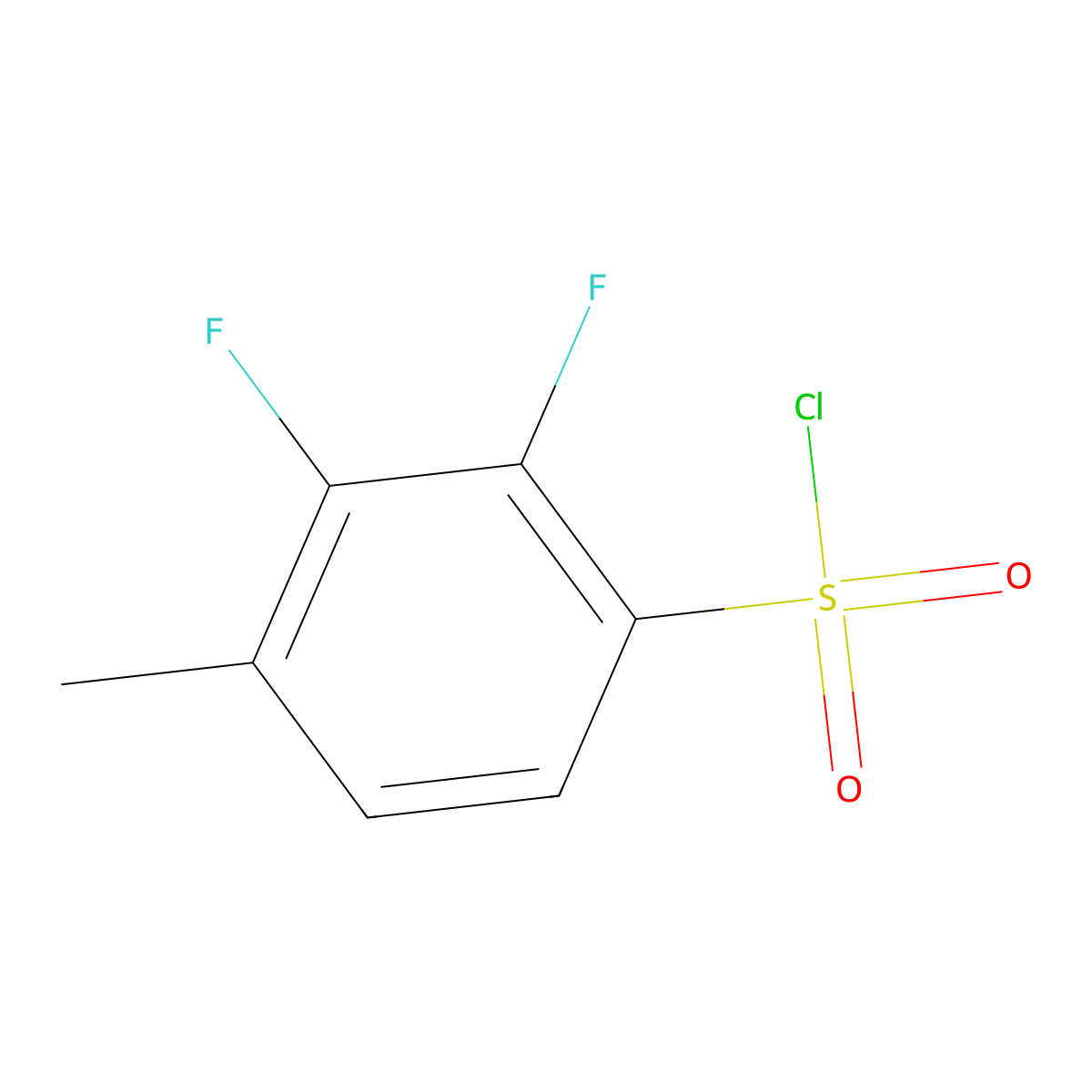 2,3-Difluoro-4-methylbenzenesulfonyl chloride molecular structure, CAS 1698682-03-9