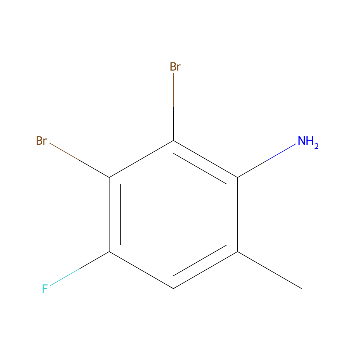 2,3-Dibromo-4-fluoro-6-methylaniline molecular structure, CAS 1698683-21-4