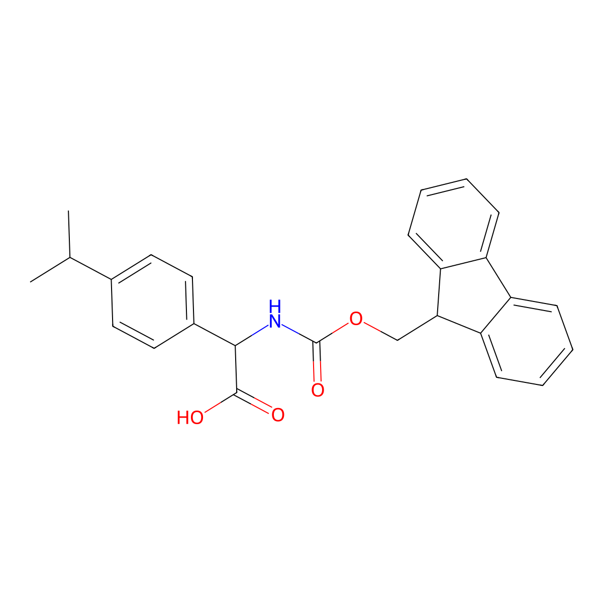 2-({[(9H-fluoren-9-yl)methoxy]carbonyl}amino)-2-[4-(propan-2-yl)phenyl]acetic acid molecular structure, CAS 1698685-34-5