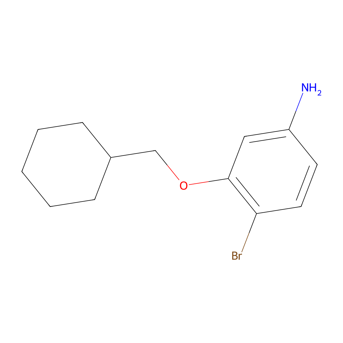 4-Bromo-3-(cyclohexylmethoxy)aniline molecular structure, CAS 1698687-13-6