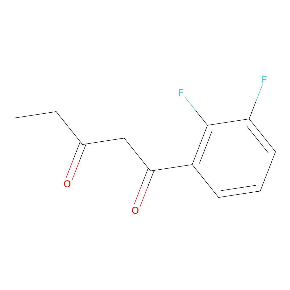 1-(2,3-Difluorophenyl)pentane-1,3-dione molecular structure, CAS 1698691-09-6