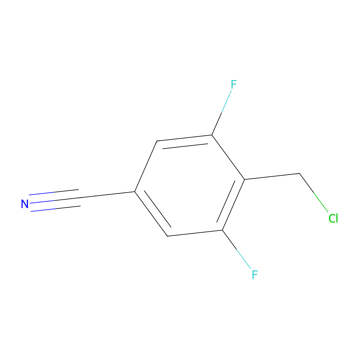 4-(Chloromethyl)-3,5-difluorobenzonitrile molecular structure, CAS 1698717-20-2
