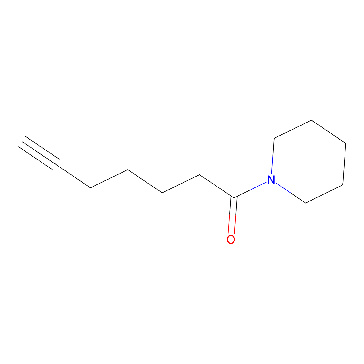 1-(Piperidin-1-yl)hept-6-yn-1-one molecular structure, CAS 1698732-24-9