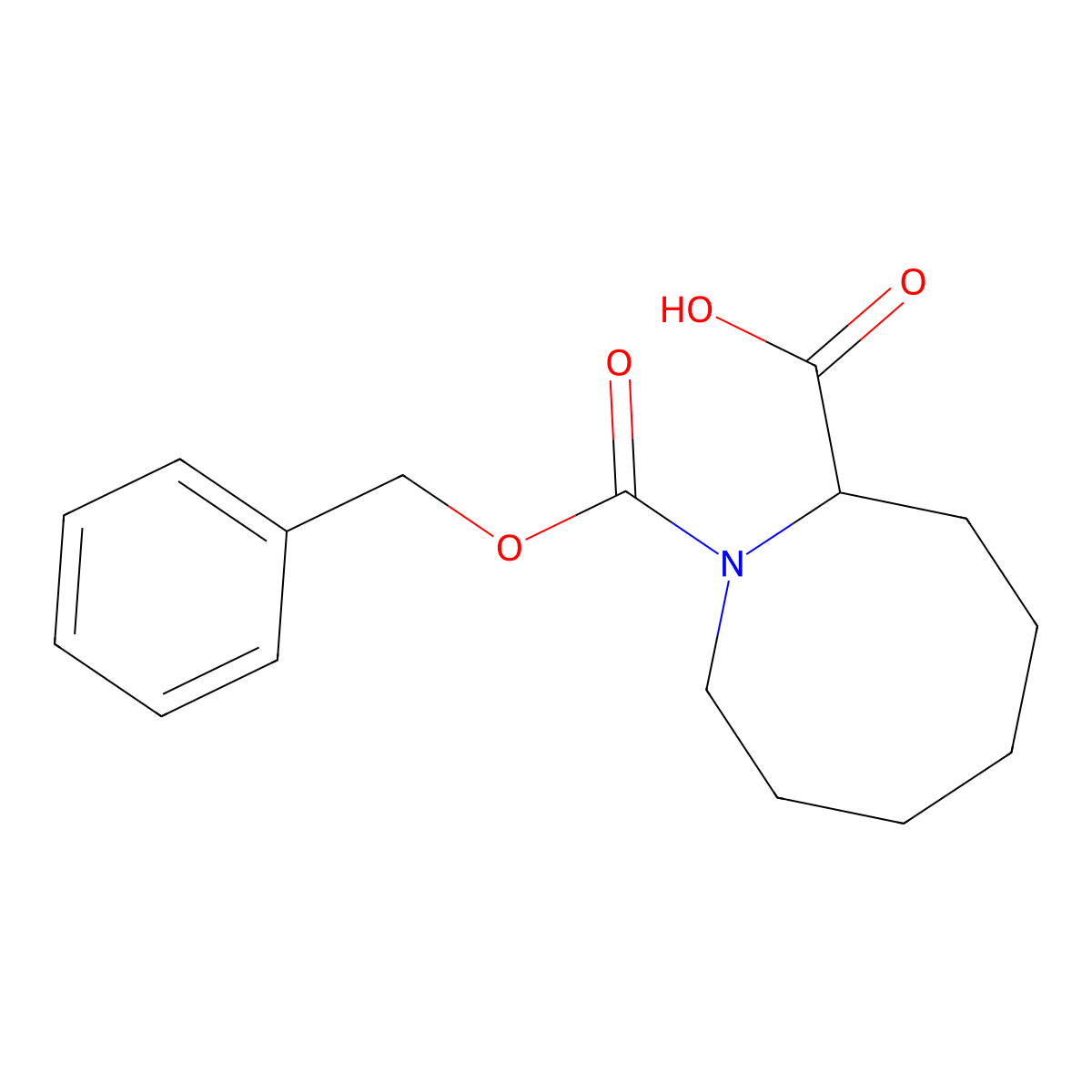 1-[(Benzyloxy)carbonyl]azocane-2-carboxylic acid molecular structure, CAS 1698747-37-3