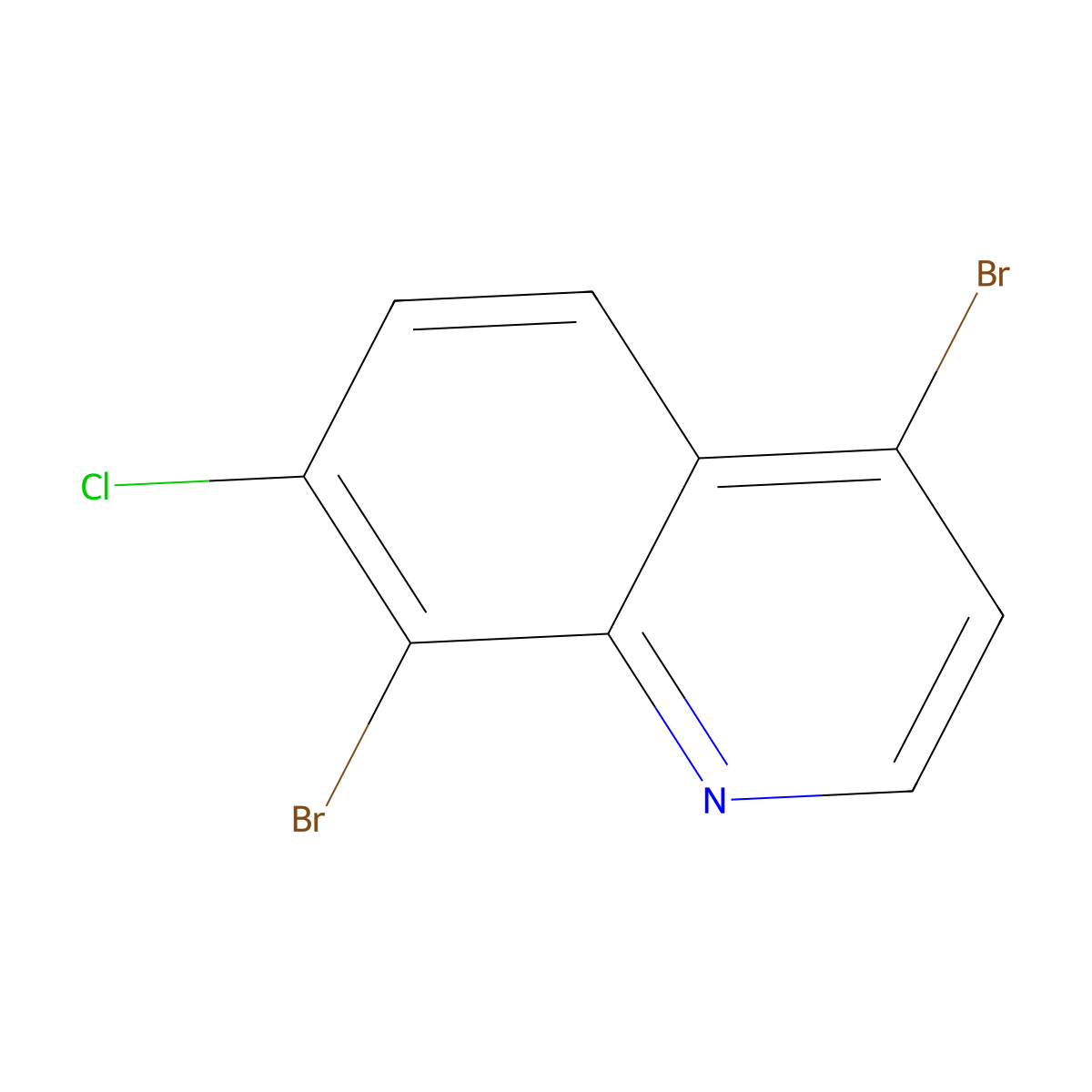 4,8-Dibromo-7-chloroquinoline molecular structure, CAS 1698782-29-4