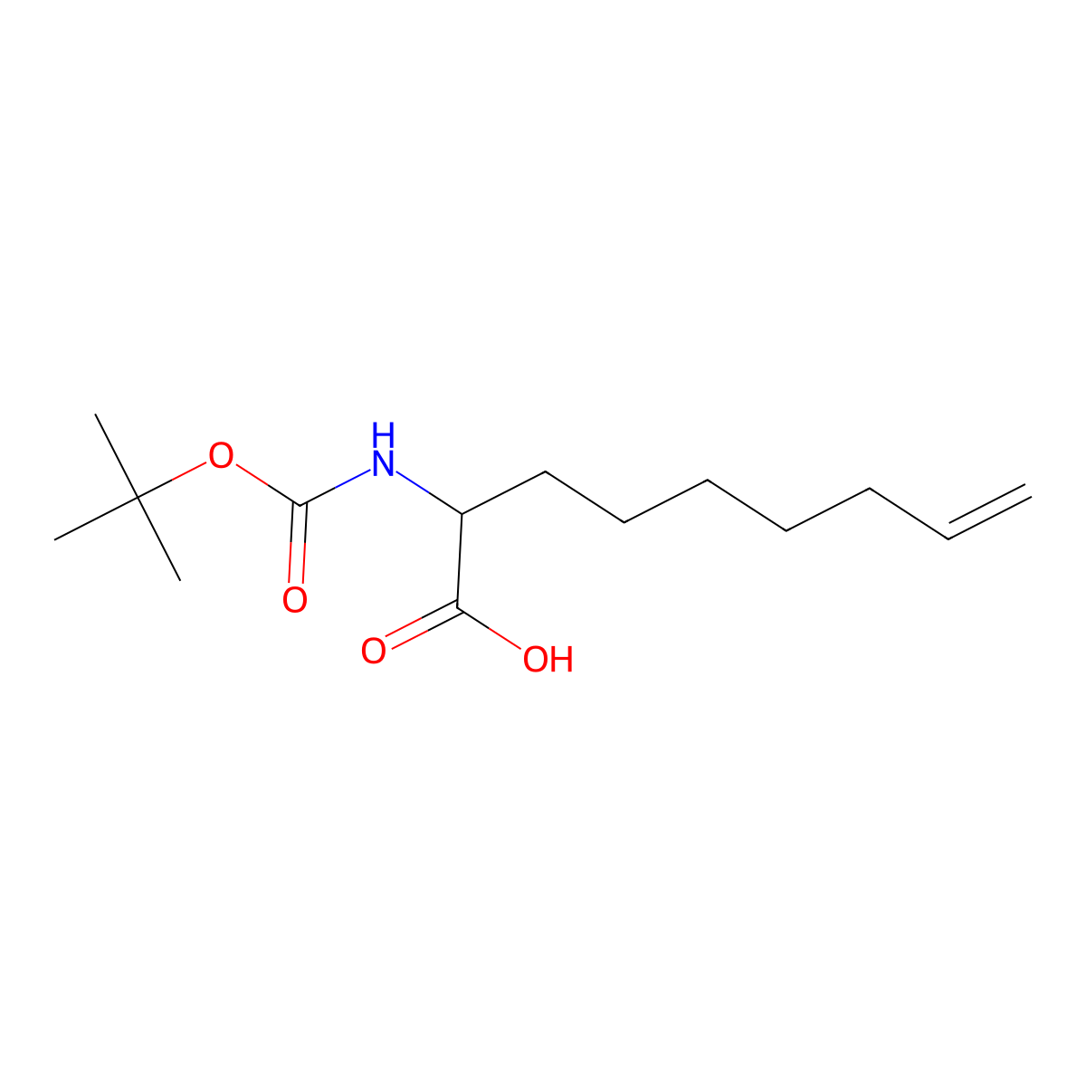 2-((tert-Butoxycarbonyl)amino)non-8-enoic acid molecular structure, CAS 1698790-63-4