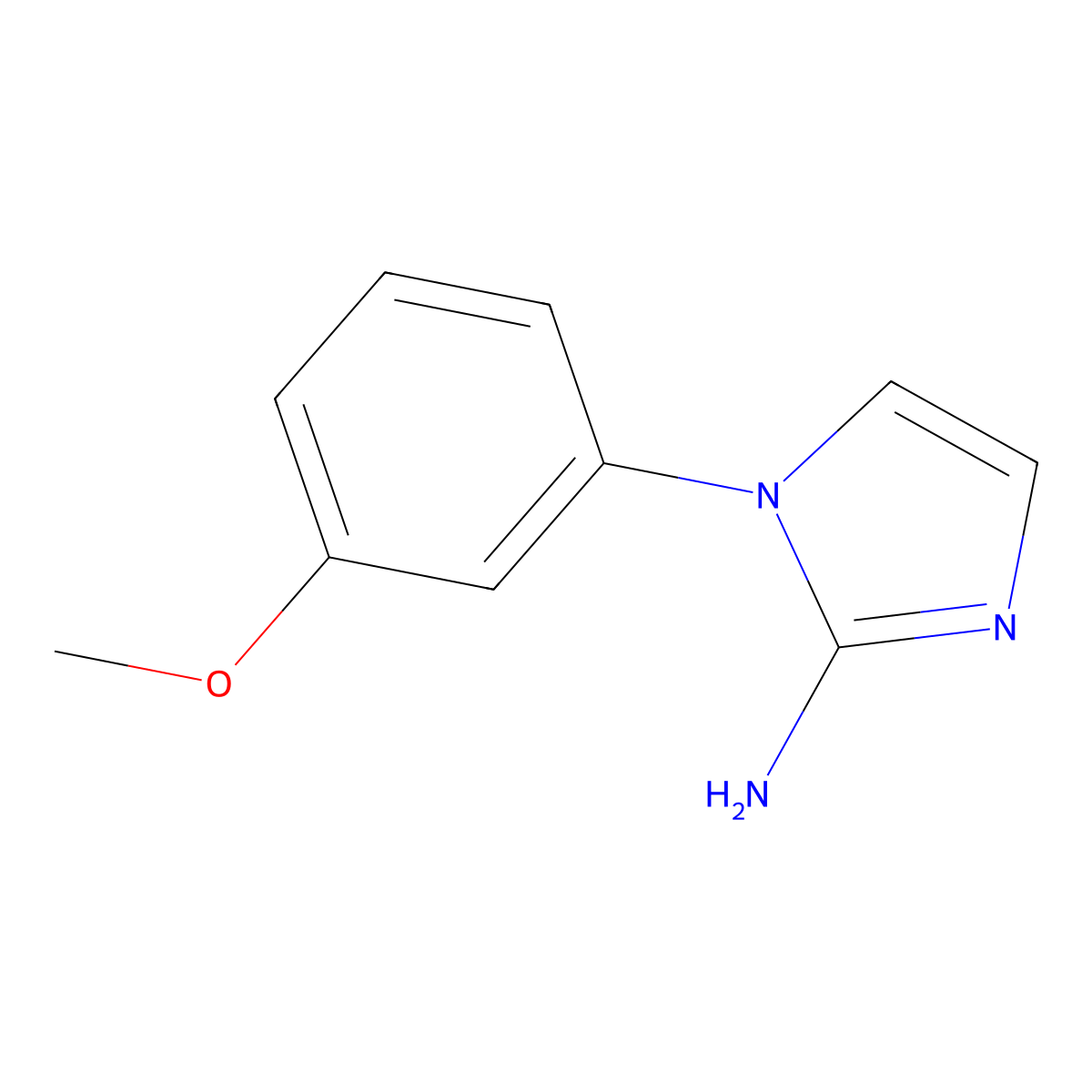 1-(3-Methoxyphenyl)-1H-imidazol-2-amine molecular structure, CAS 1698808-34-2