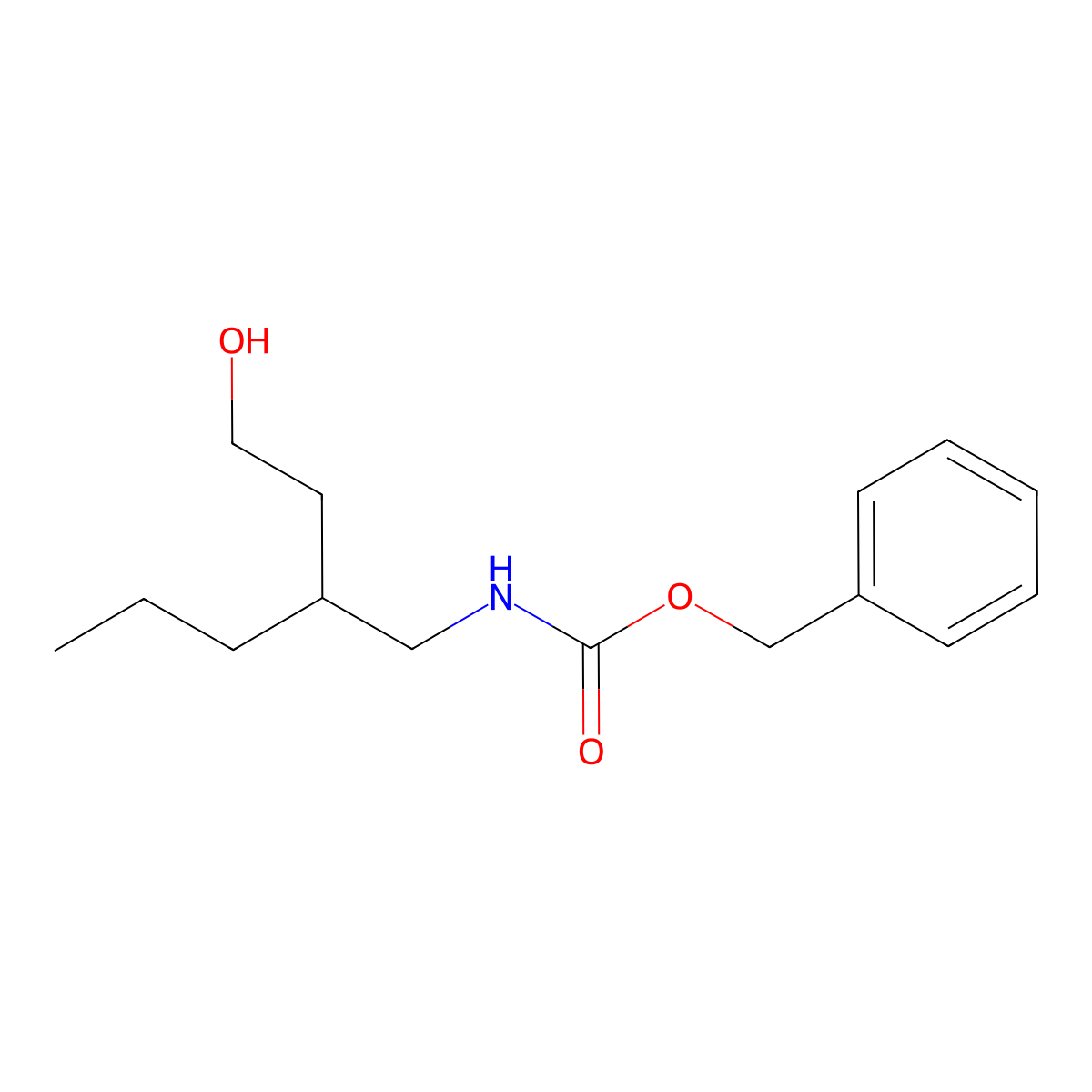 benzyl N-(4-hydroxy-2-propylbutyl)carbamate molecular structure, CAS 1698813-35-2