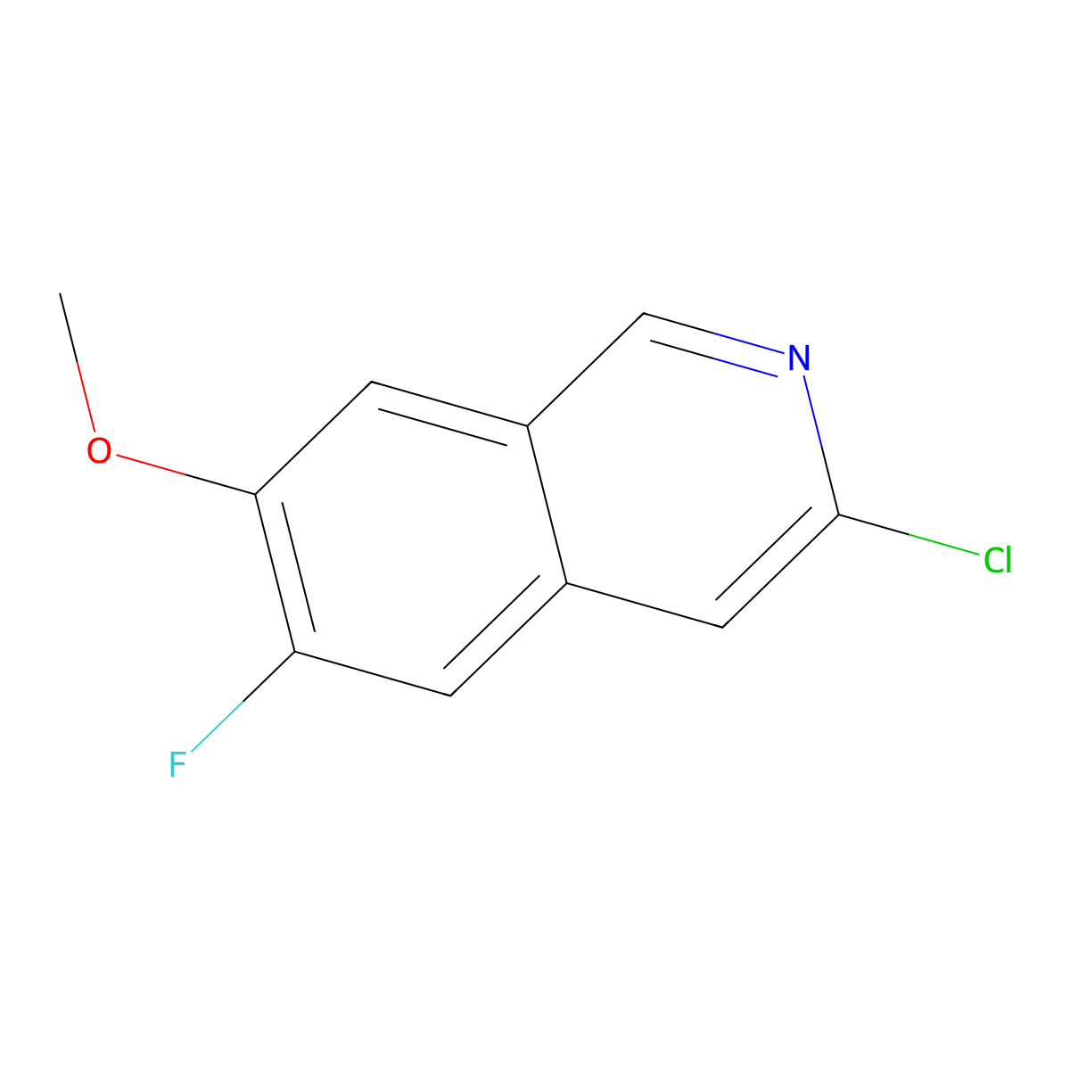 3-Chloro-6-fluoro-7-methoxyisoquinoline molecular structure, CAS 1698813-47-6