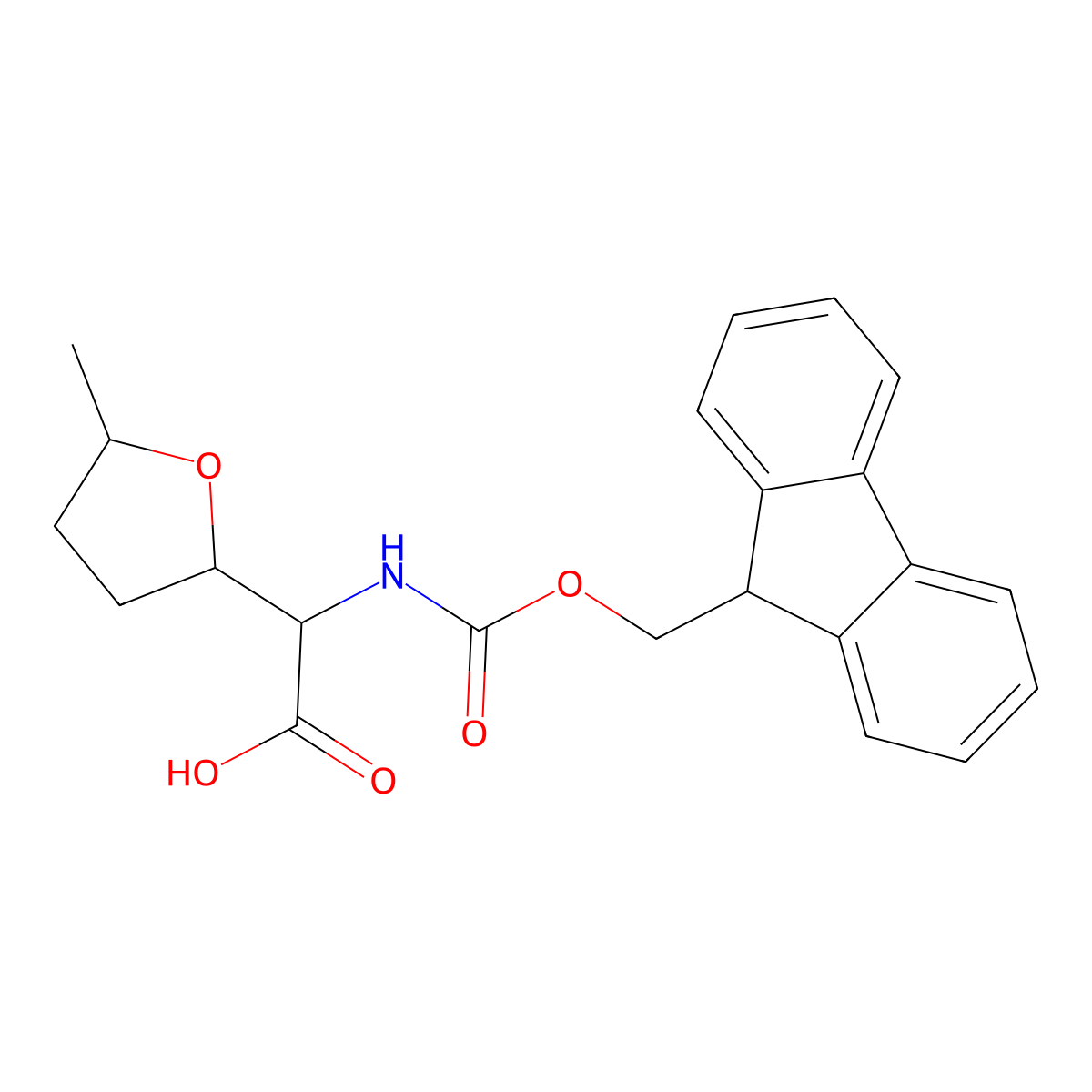 2-({[(9H-fluoren-9-yl)methoxy]carbonyl}amino)-2-(5-methyloxolan-2-yl)acetic acid molecular structure, CAS 1698816-60-2