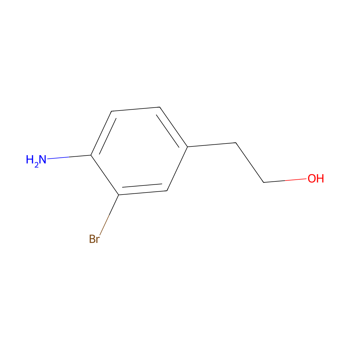 2-(4-Amino-3-bromophenyl)ethanol molecular structure, CAS 169883-33-4