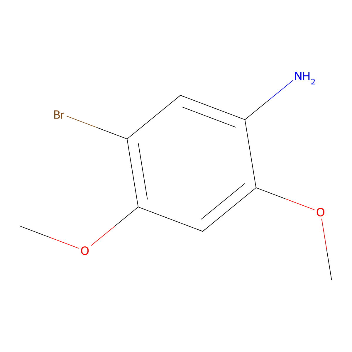 5-Bromo-2,4-dimethoxyaniline molecular structure, CAS 169883-36-7