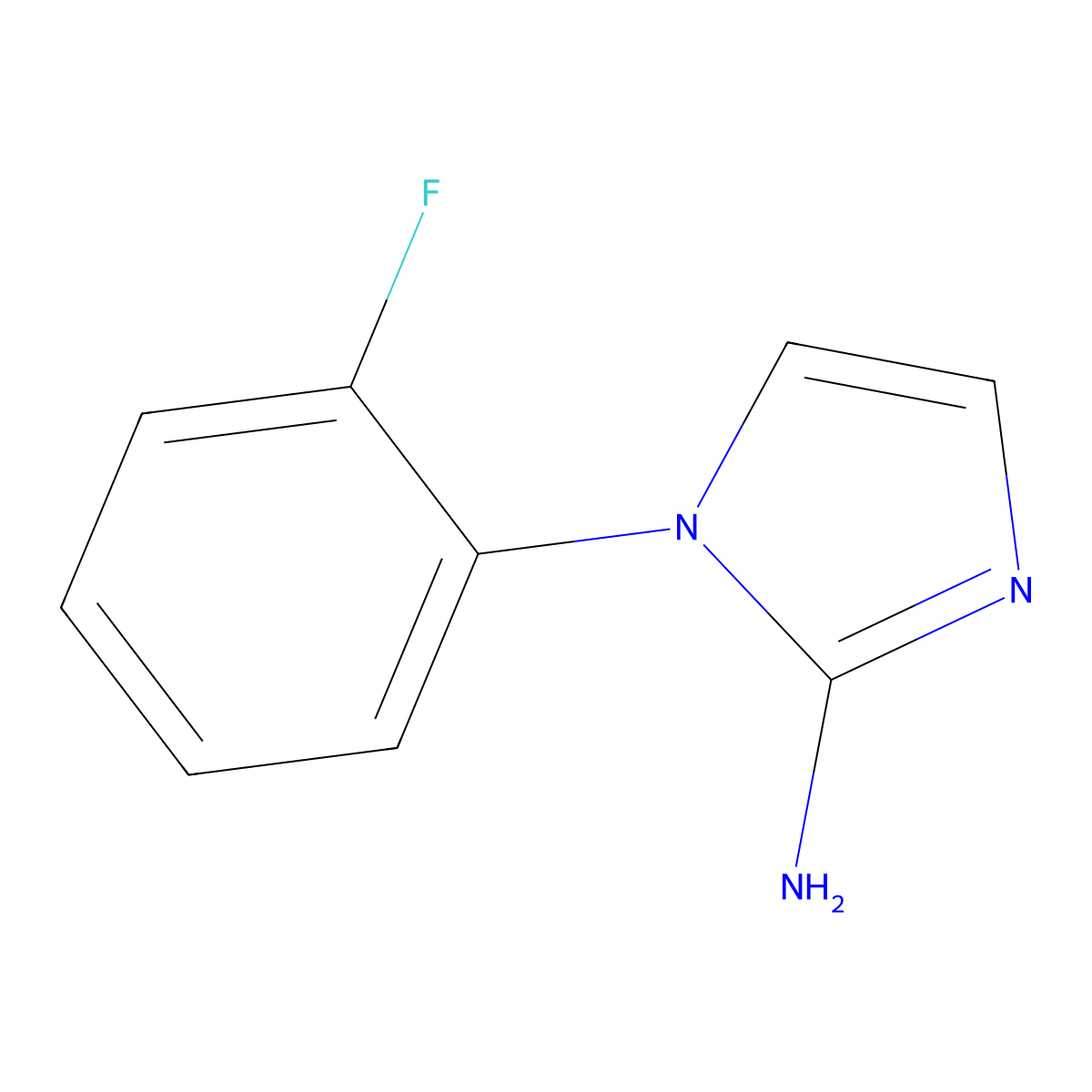 1-(2-Fluorophenyl)-1H-imidazol-2-amine molecular structure, CAS 1698842-02-2