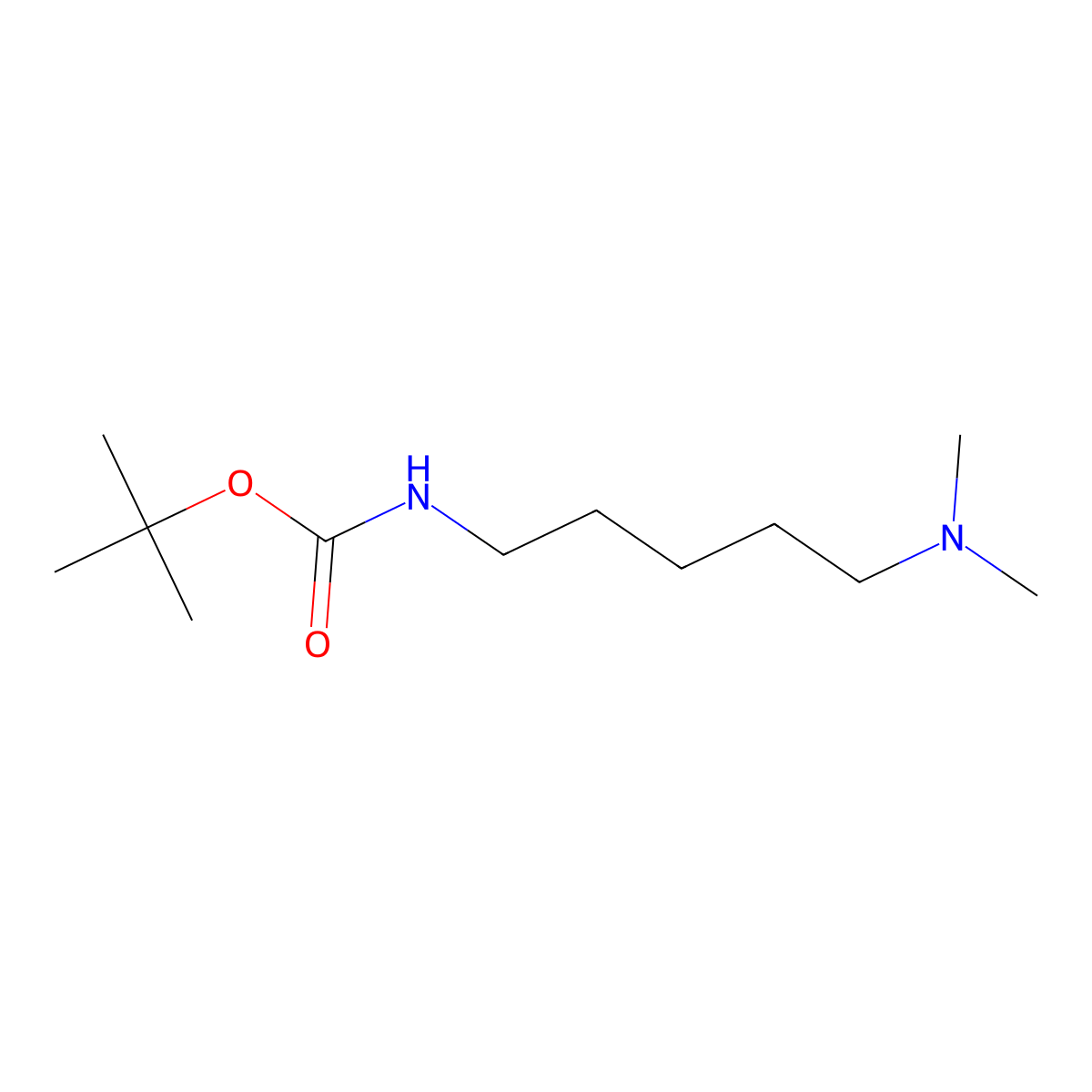 tert-Butyl N-[5-(dimethylamino)pentyl]carbamate molecular structure, CAS 1698868-24-4