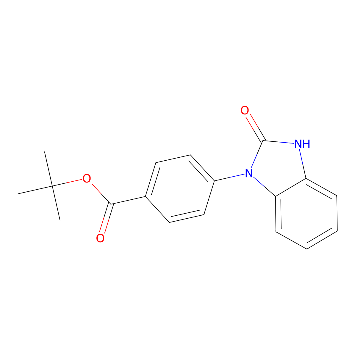 tert-butyl 4-(2-oxo-2,3-dihydro-1H-1,3-benzodiazol-1-yl)benzoate molecular structure, CAS 1698881-96-7