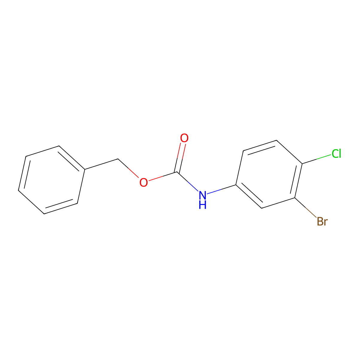 benzyl N-(3-bromo-4-chlorophenyl)carbamate molecular structure, CAS 1698886-74-6