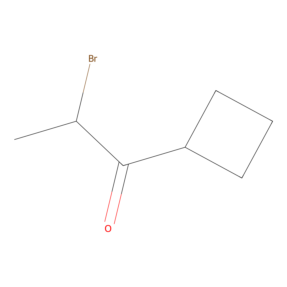 2-Bromo-1-cyclobutylpropan-1-one molecular structure, CAS 1698908-49-4