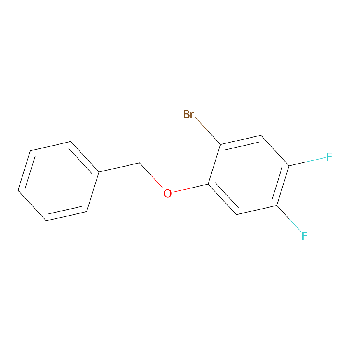 1-Bromo-4,5-difluoro-2-(phenylmethoxy)benzene molecular structure, CAS 1698908-86-9