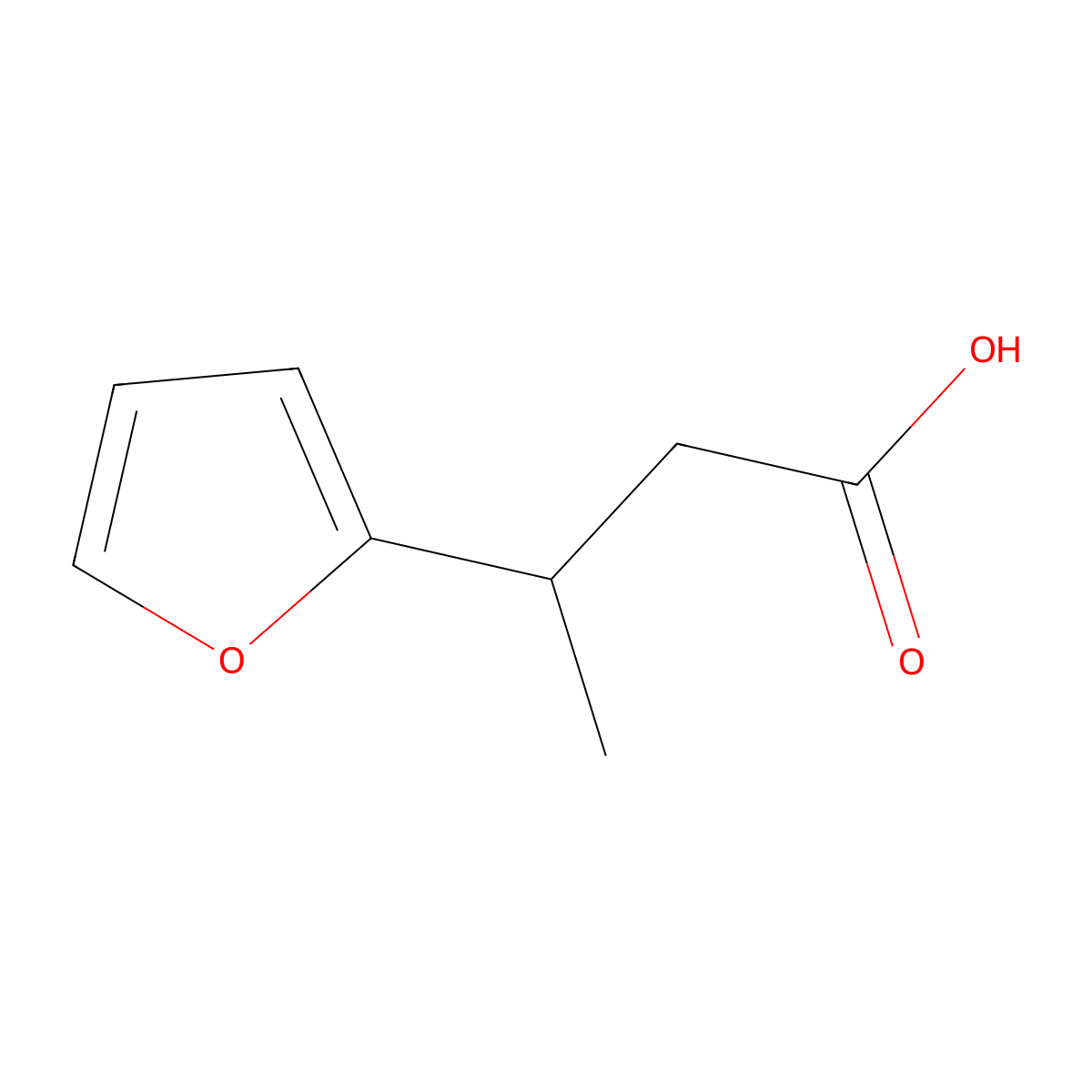 3-(Furan-2-yl)butanoic acid molecular structure, CAS 169892-41-5
