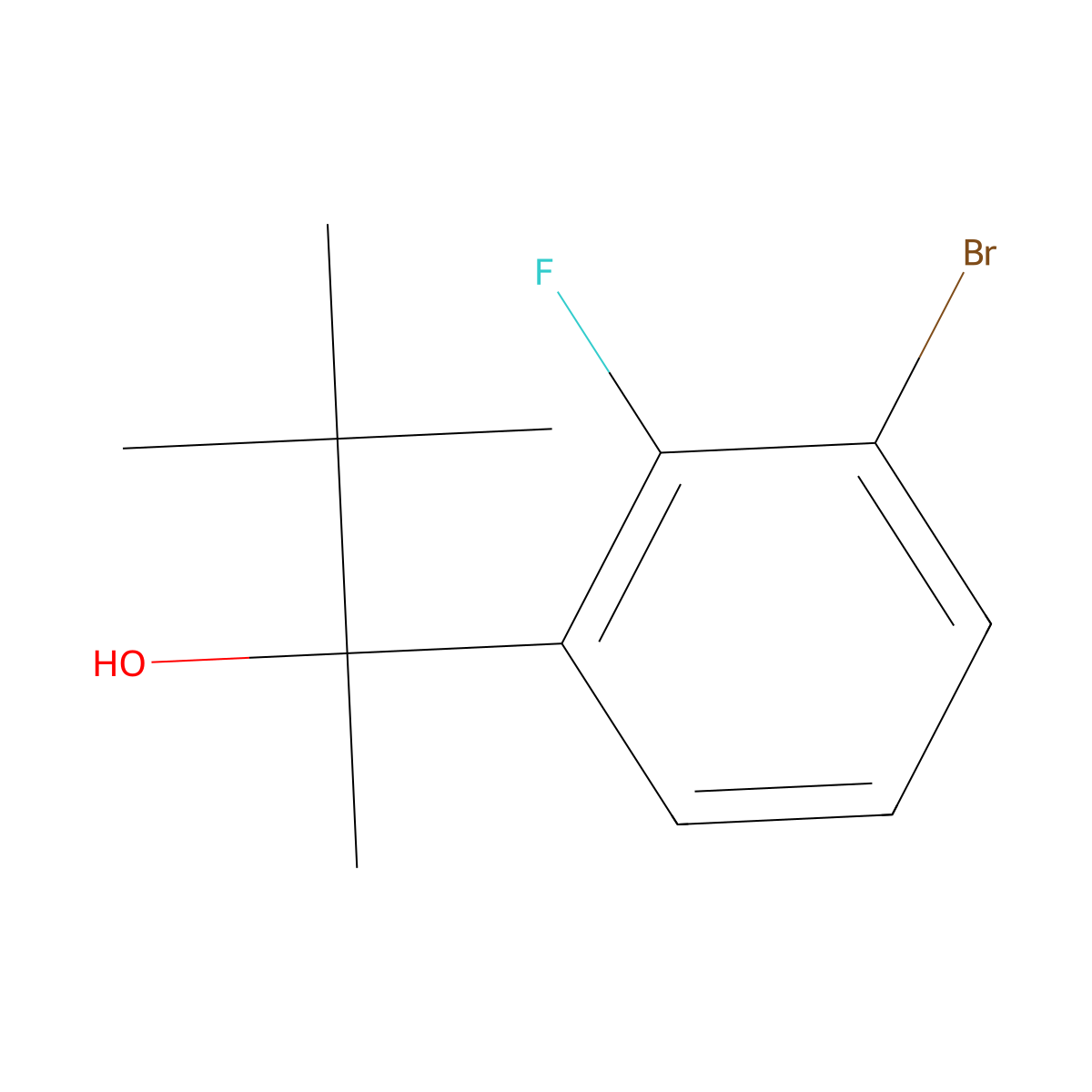 3-Bromo-alpha-(1,1-dimethylethyl)-2-fluoro-alpha-methylbenZenemethanol molecular structure, CAS 1698950-49-0