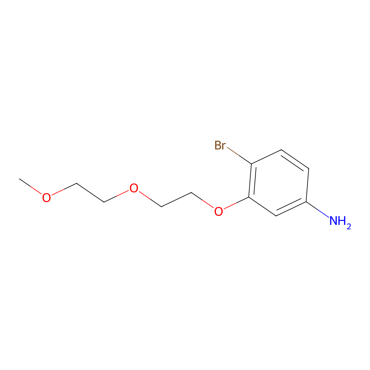 4-Bromo-3-[2-(2-methoxyethoxy)ethoxy]aniline molecular structure, CAS 1698975-19-7