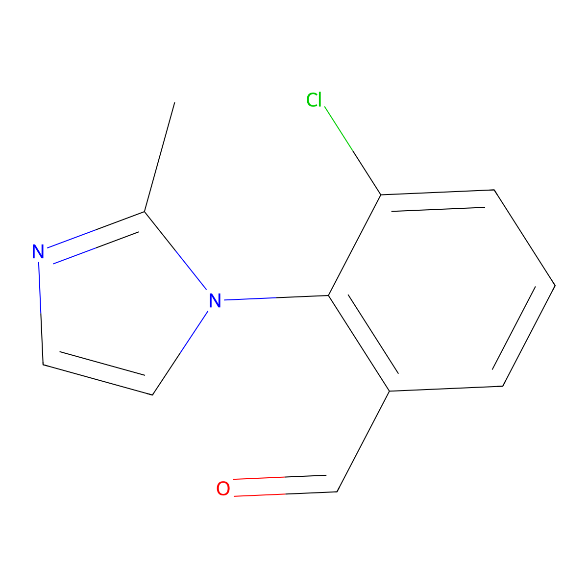 3-Chloro-2-(2-methyl-1H-imidazol-1-yl)benzaldehyde molecular structure, CAS 1698984-13-2