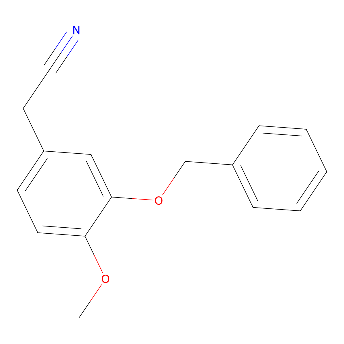 2-(3-(Benzyloxy)-4-methoxyphenyl)acetonitrile molecular structure, CAS 1699-39-4