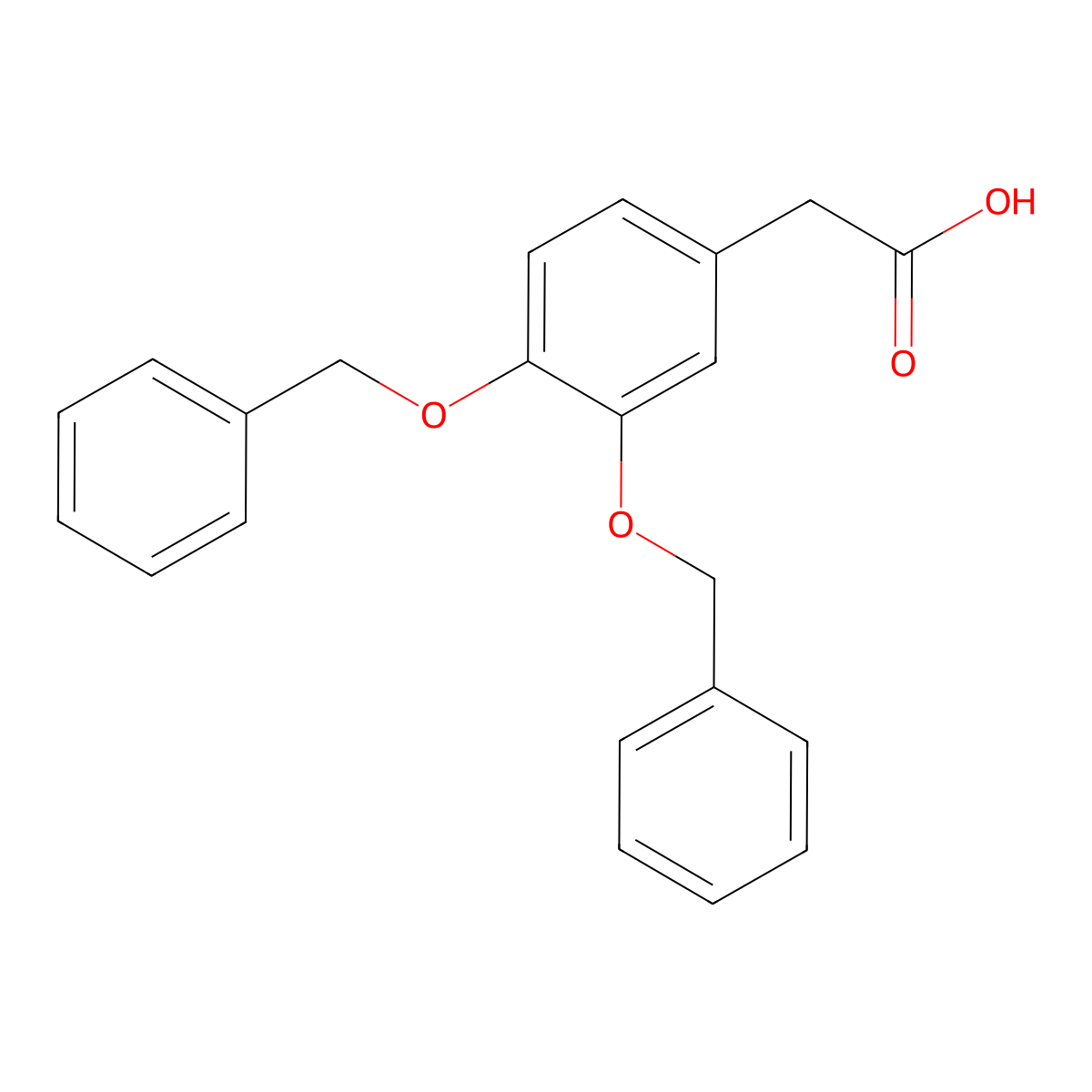 2-(3,4-Bis(benzyloxy)phenyl)acetic acid molecular structure, CAS 1699-61-2