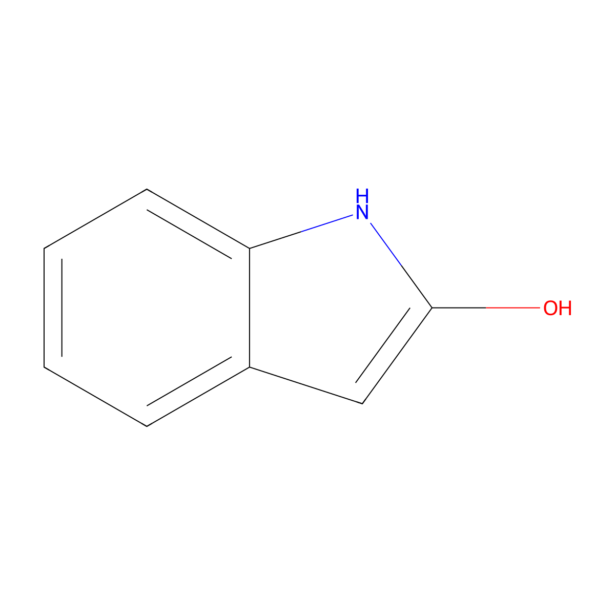 1H-Indol-2-ol molecular structure, CAS 16990-73-1