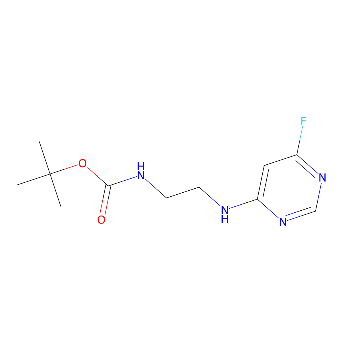 tert-butyl N-{2-[(6-fluoropyrimidin-4-yl)amino]ethyl}carbamate molecular structure, CAS 1699012-21-9